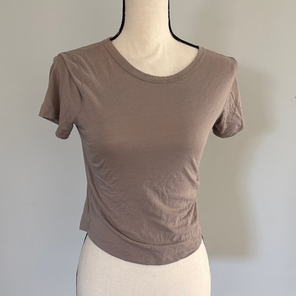 Zara Taupe Short Sleeve Tee